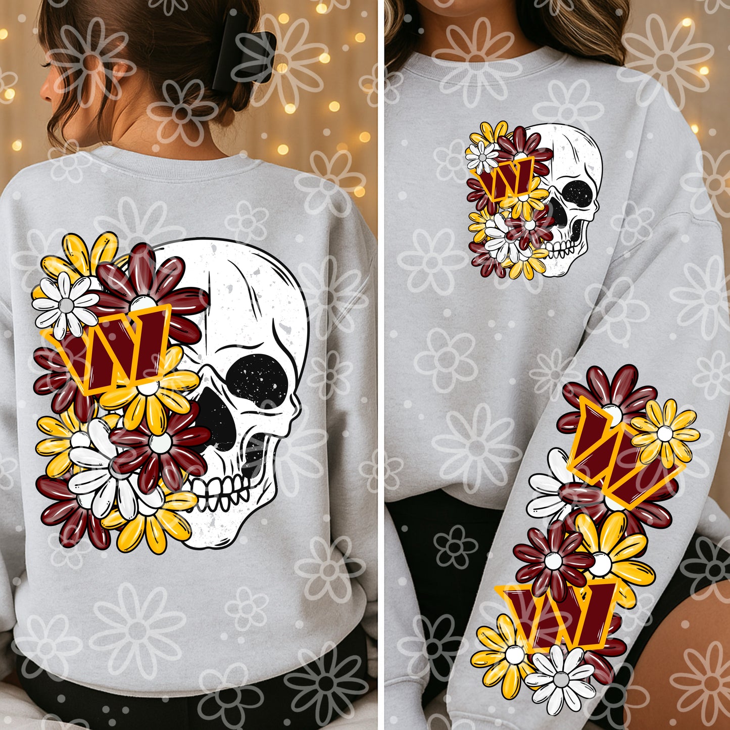 PRO FOOTBALL SERIES - Skull Half Floral