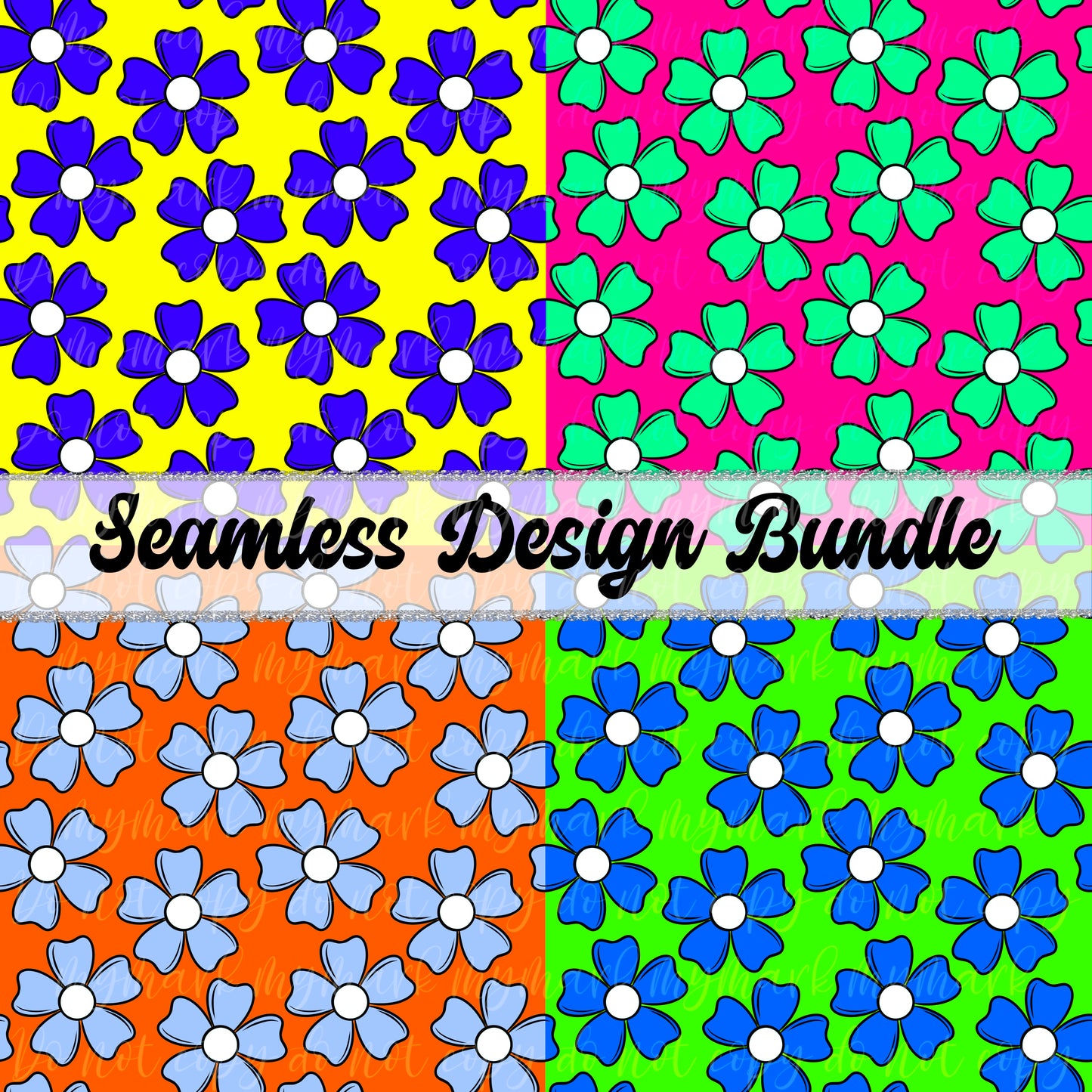 Swim Safe Floral Bundle | 4 Color Ways | Seamless Design | March 2025
