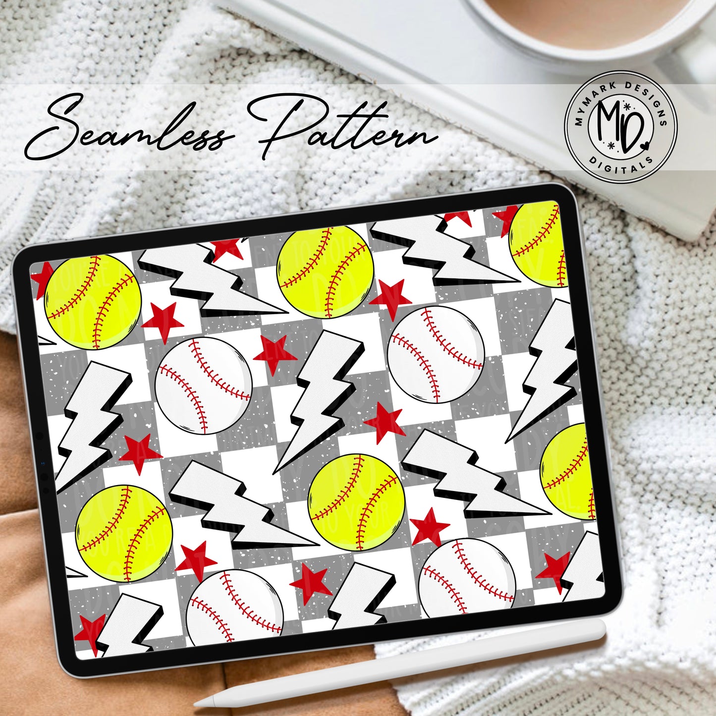 Mom of Both Baseball and Softball : Seamless Design