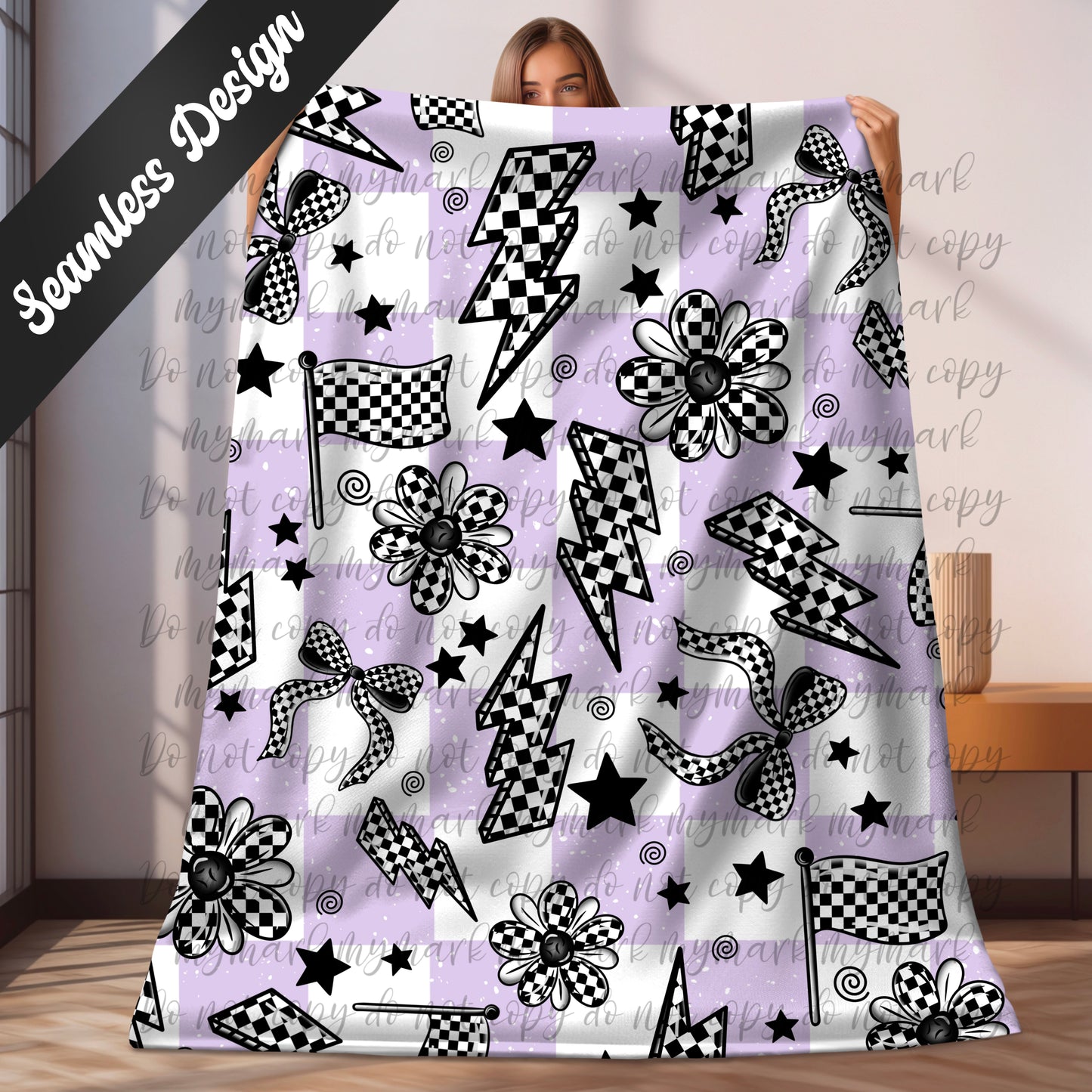 Pit Crew Purple : Seamless Design