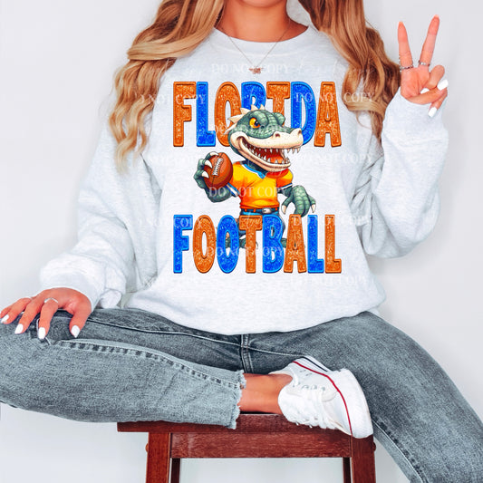 Florida Football  :  Sequin mascot faux embroidery : PNG