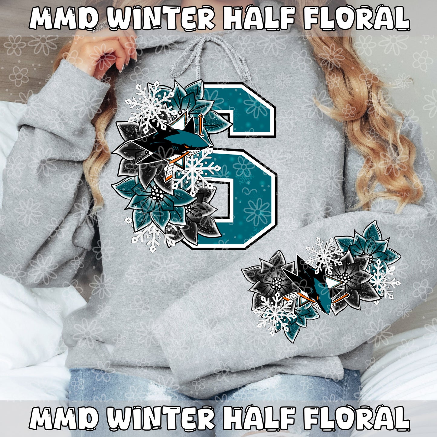 Winter Half Floral | Multiple Options | PNG