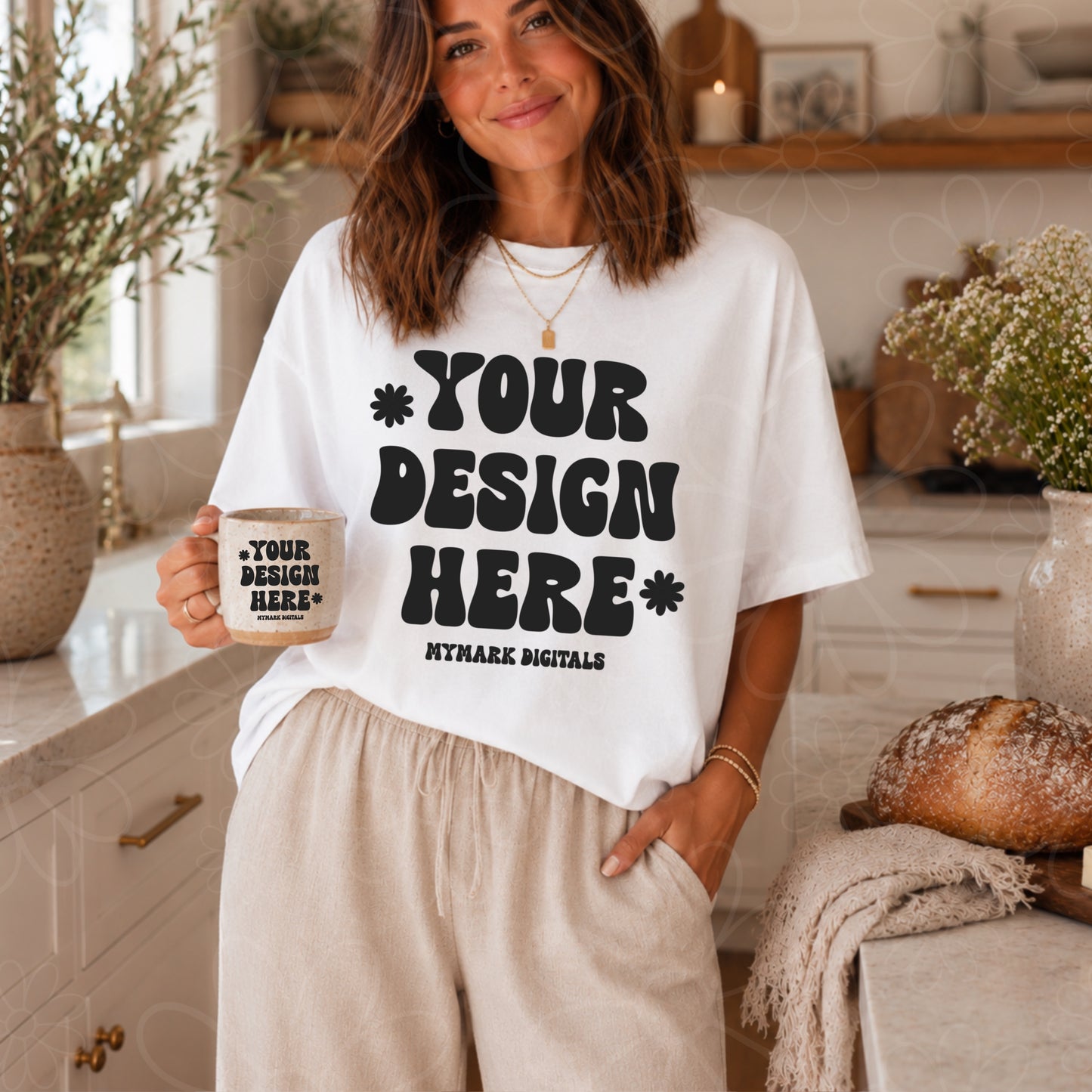 CC1717 Comfort Colors White Shirt Mockup | Trendy Mockup | Sourdough Mockup