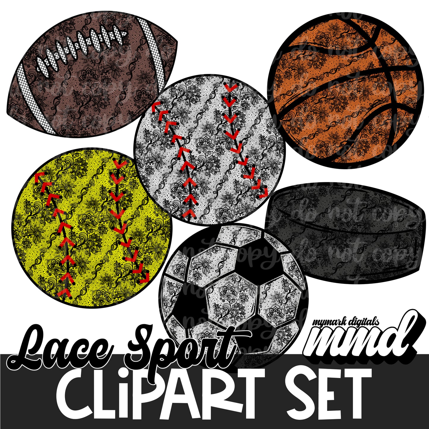 SPORT LACE CLIPART | February Clipart 25