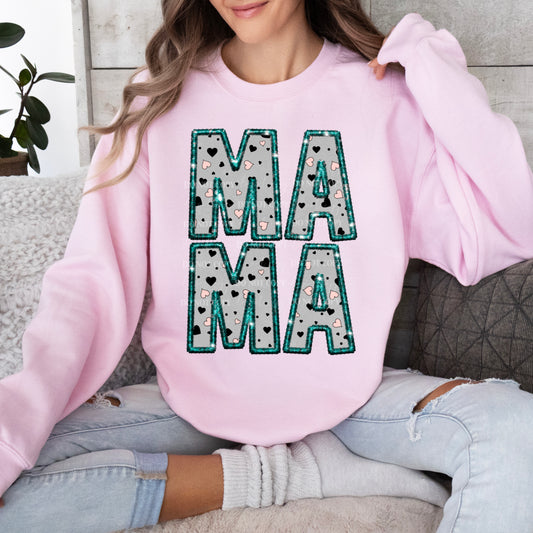MAMA stacked : FAUX EMBROIDERY : PNG