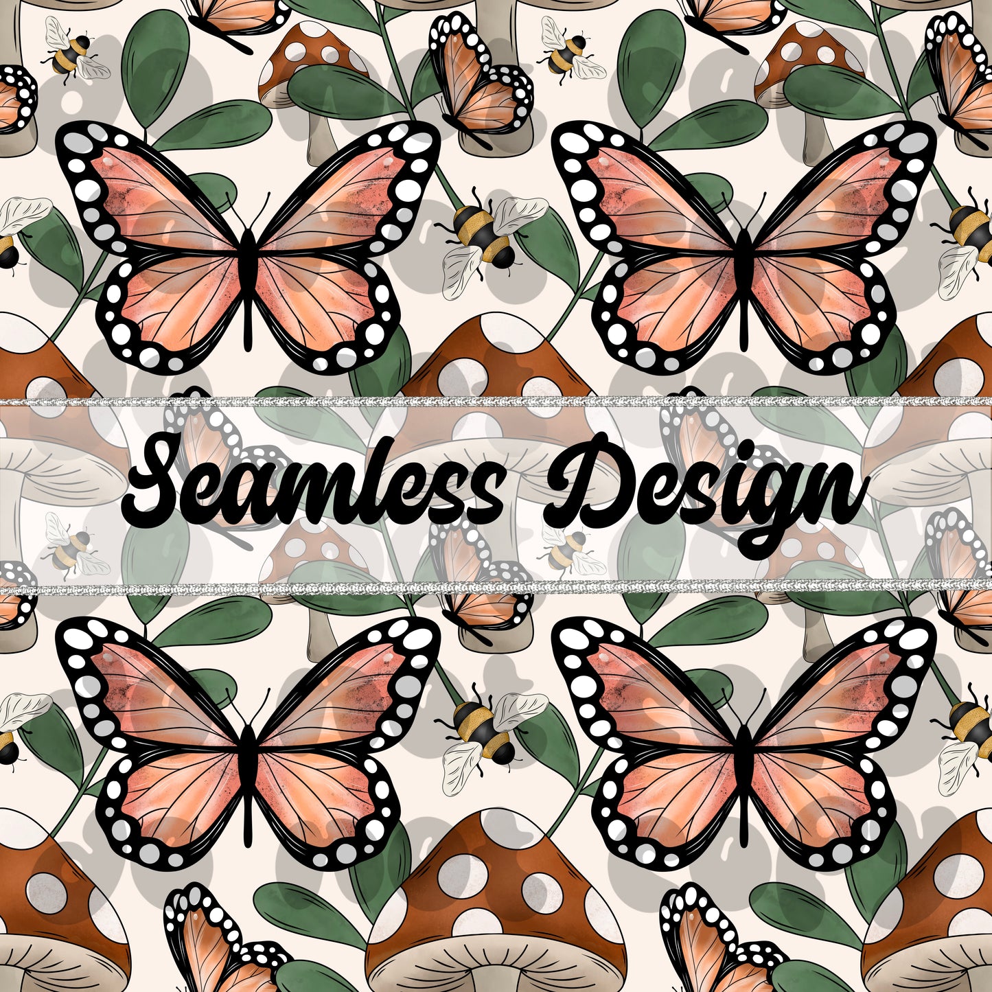Boho Butterfly : Seamless Design