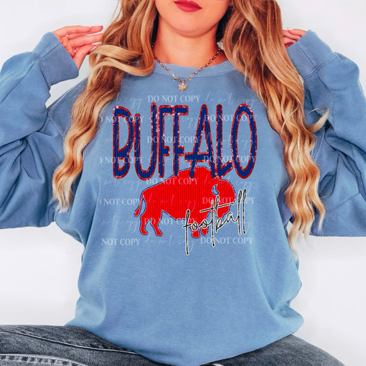Buffalo Football : Chunky Knit Texture : PNG