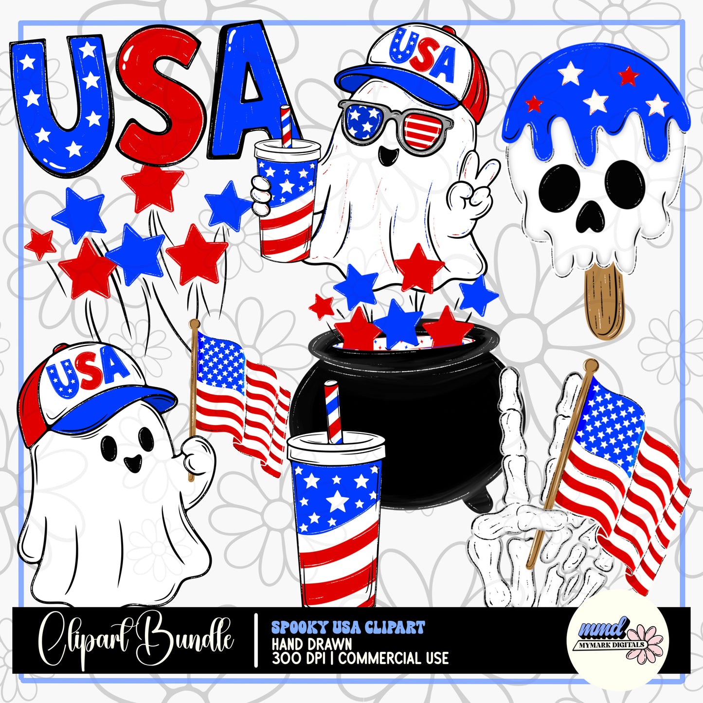 Spooky Cute America Clipart
