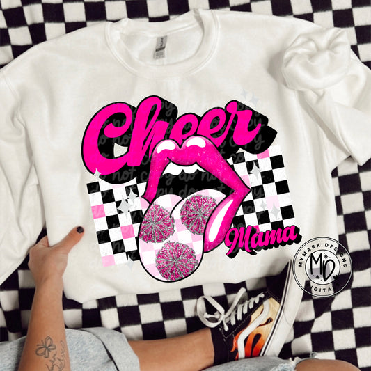 Cheer Mama Pink : 2 Images Included : PNG