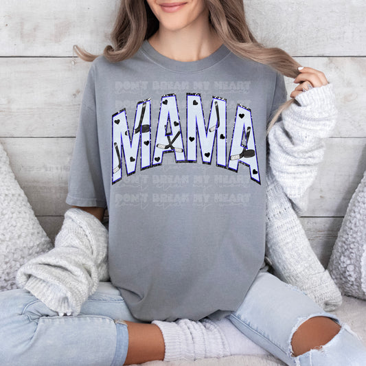 Mama : Hockey : Faux Sequin : PNG : Digital Download