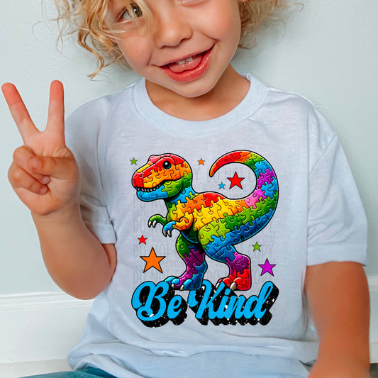 Be Kind Dino : Autism Acceptance : PNG