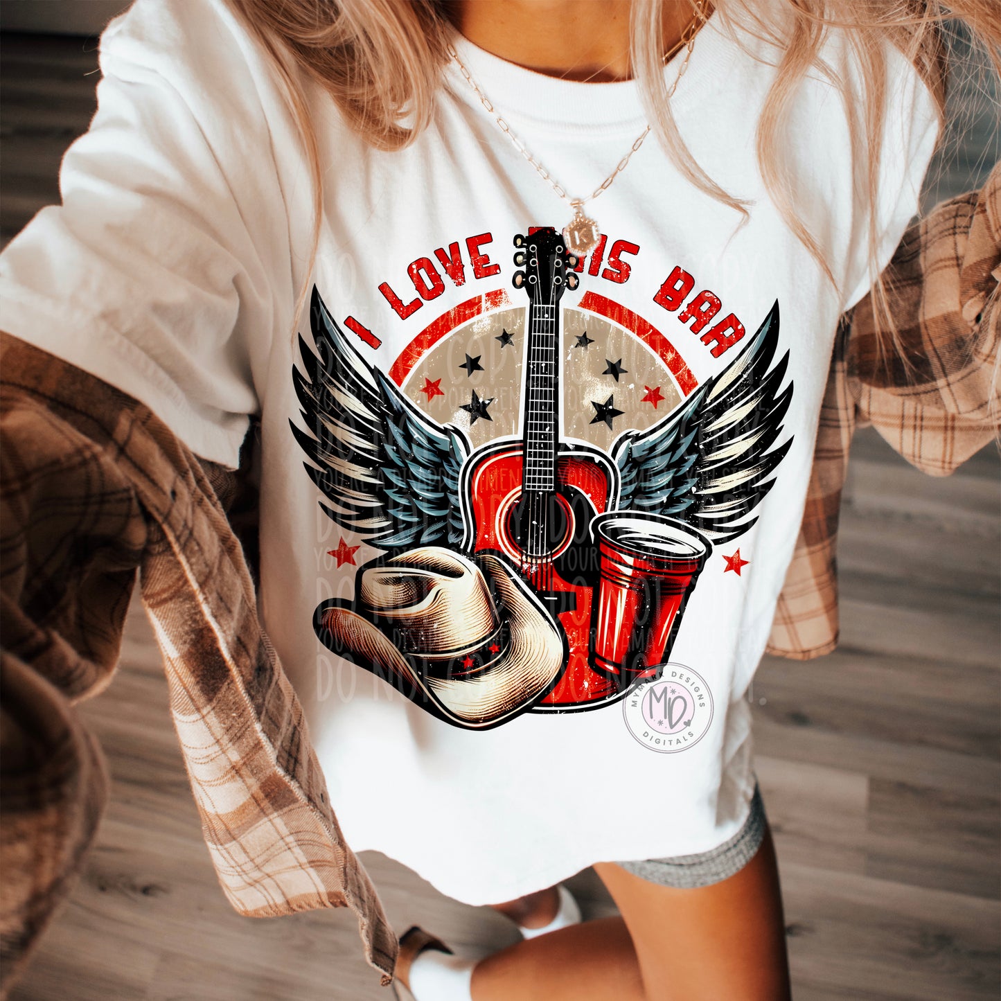 I love ths bar : Guitar with wings tribute : Both versions included : PNG : Digital Download