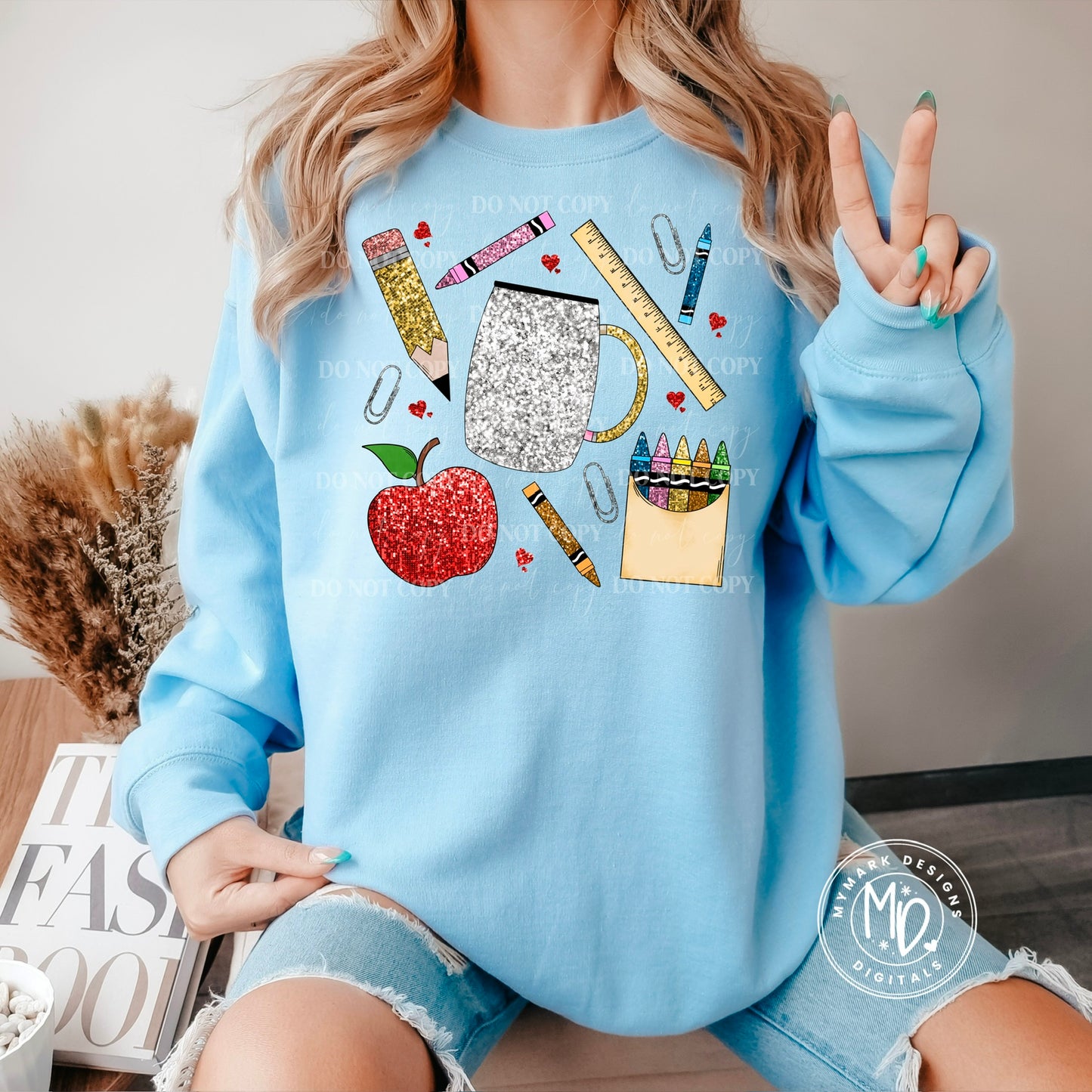Teach : Faux Sequin : PNG