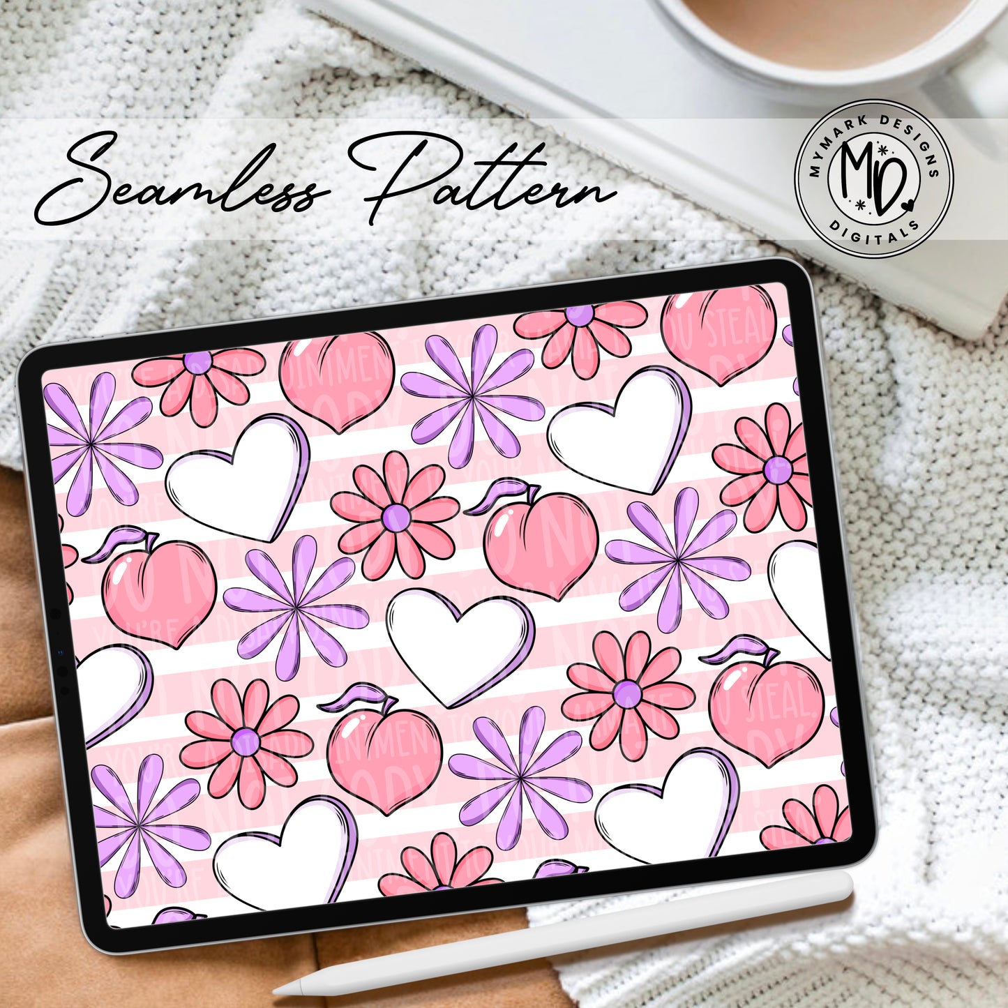 Summer Peach : Seamless Design