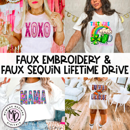 *LIFETIME* Faux Embroidery & Sequin Drive