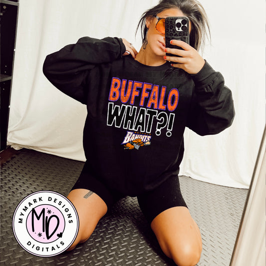 Buffalo WHAT?! : Faux Embroidery : PNG