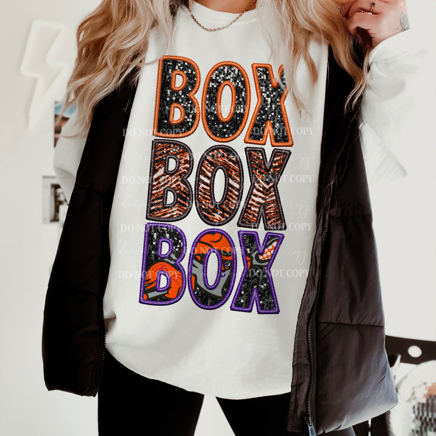 BOX BOX BOX : Sequin Faux Embroidery : PNG