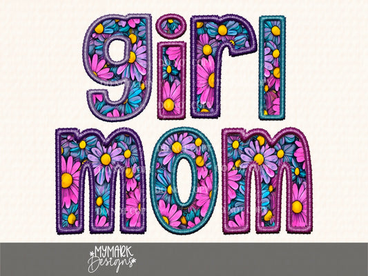 Girl Mom Floral Embroidery : PNG (Copy)