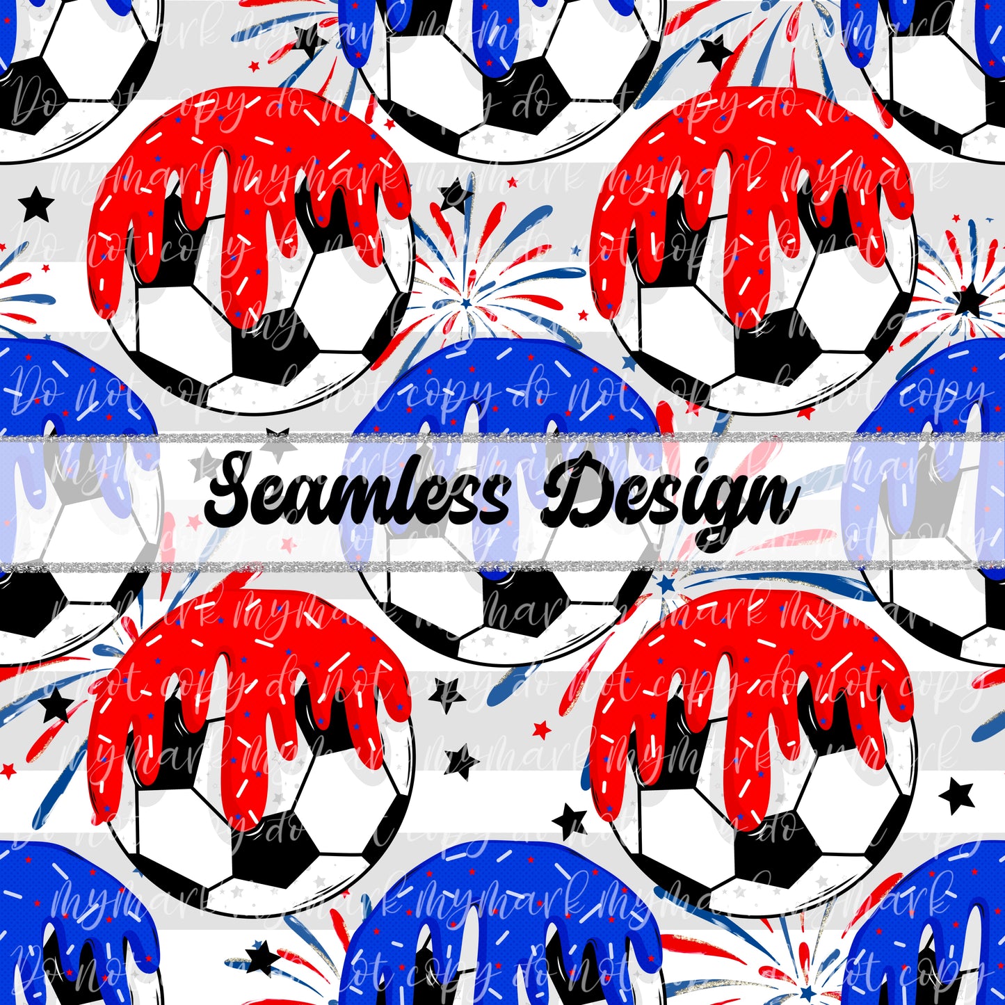 Patriotic Drip Soccer | Seamless Design | May 2025