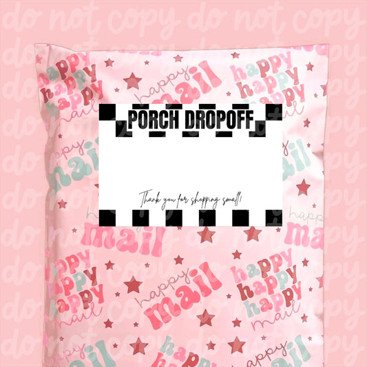 Porch Dropoff Checker Print : Thermal Label Design: 4x6 : PNG