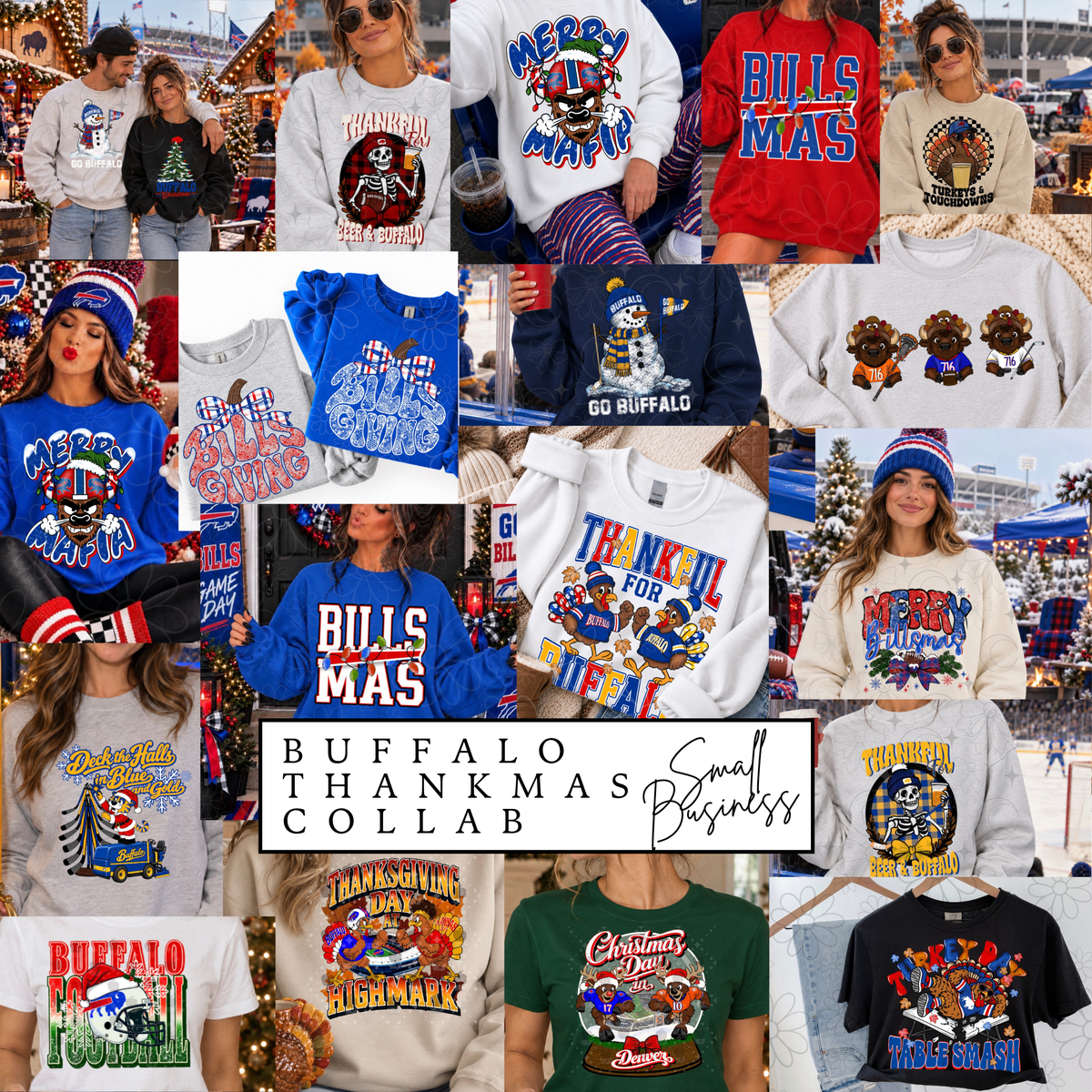 Buffalo Thanksmas Collab | 3 designers | ⭐️ SMALL BUSINESS ONLY - NO PRINTERS ⭐️