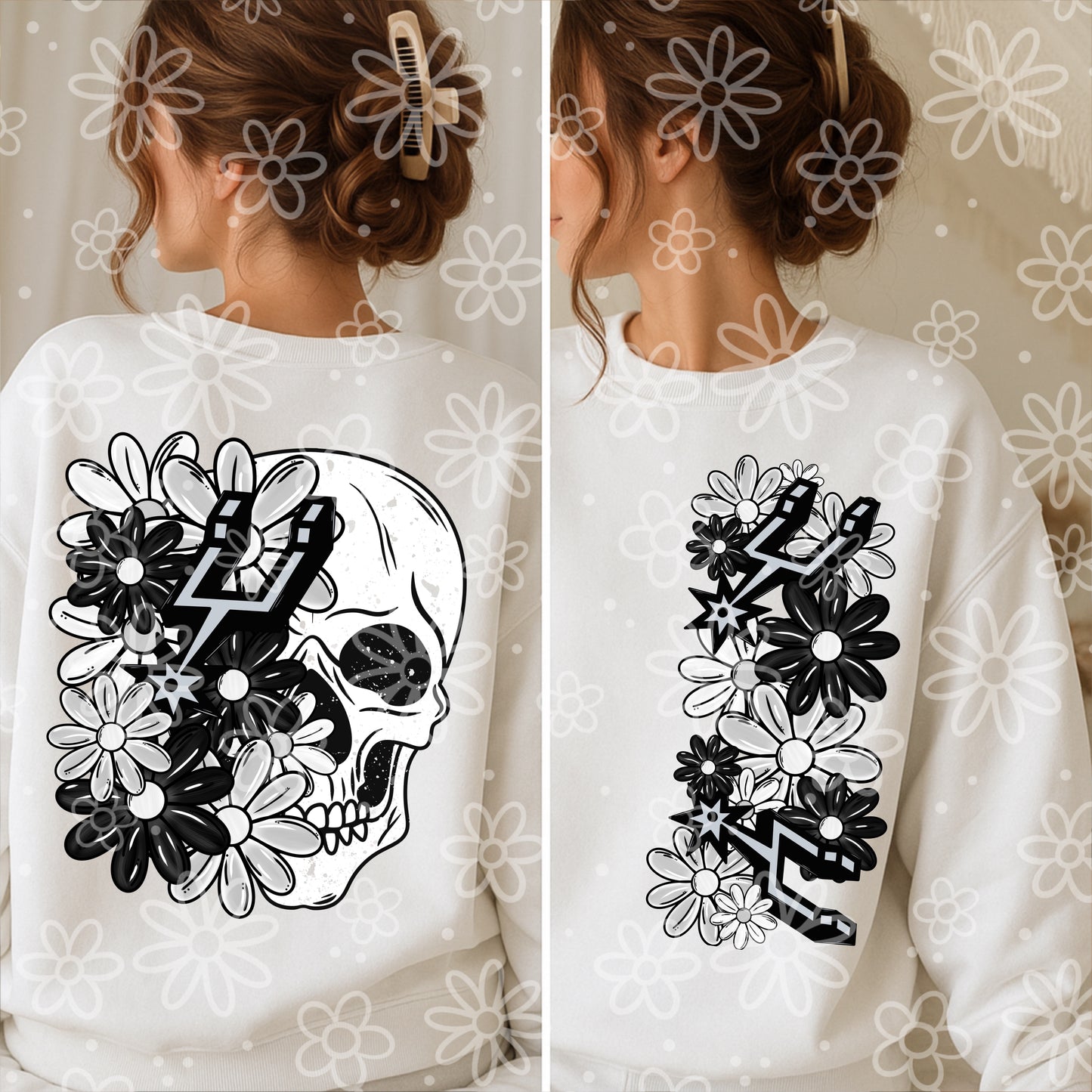 PRO FOOTBALL SERIES - Skull Half Floral