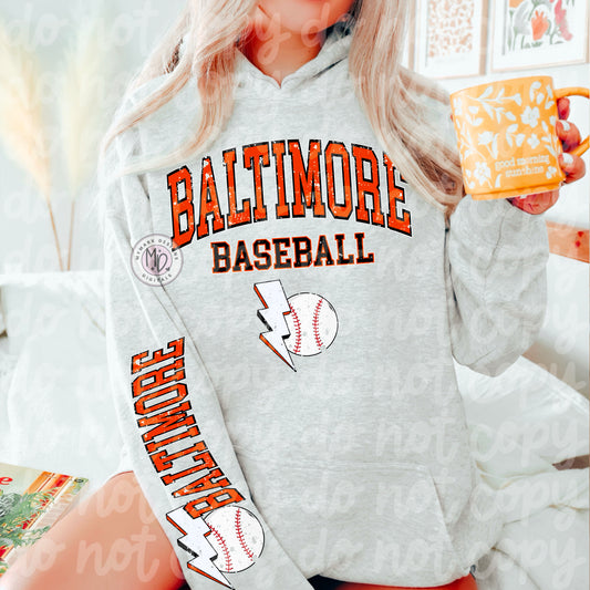 Baltimore Baseball : Sleeve Combo : PNG
