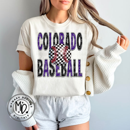 Colorado Baseball : Faux Embroidery : PNG