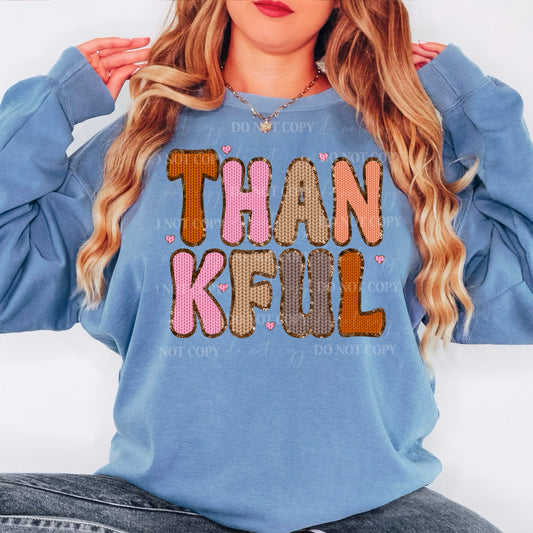 Thankful : Chunky Knit Texture : PNG