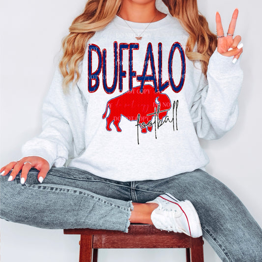 Buffalo Football : Chunky Knit Texture : PNG