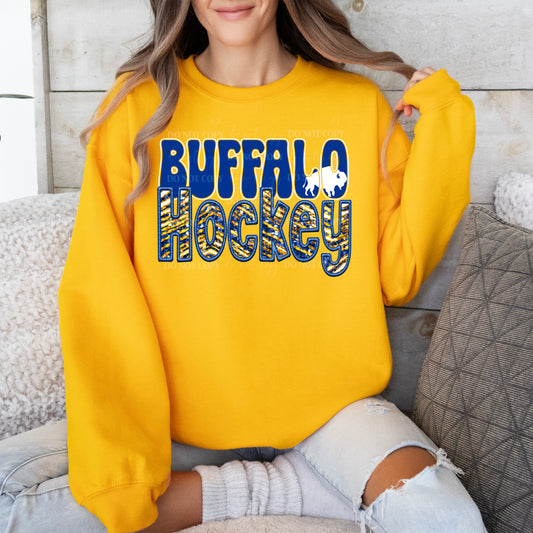 Buffalo H :  Sequin Faux Embroidery : PNG