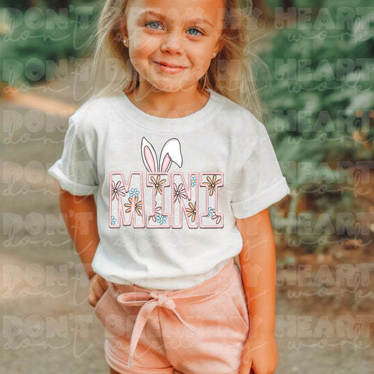 MINI Bunny : Faux Embroidery : PNG