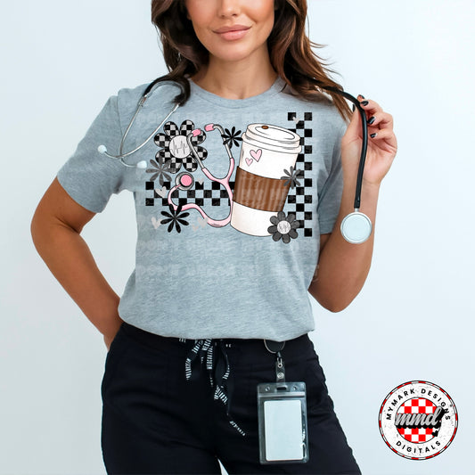 Nurse Coffee - Pink - Includes Both Colors : PNG