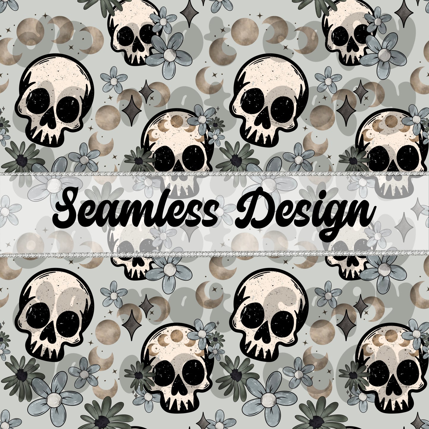 Moon Skull : Seamless Design