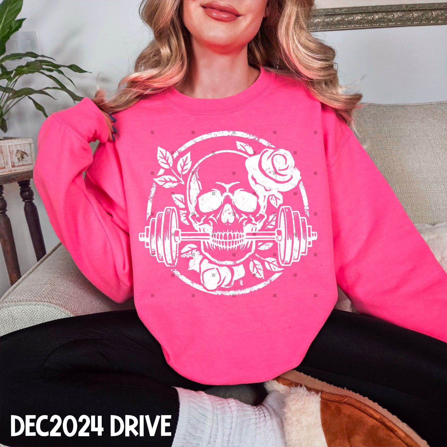 Fitness Skull | Dumbells | Gym | PNG | December 2024