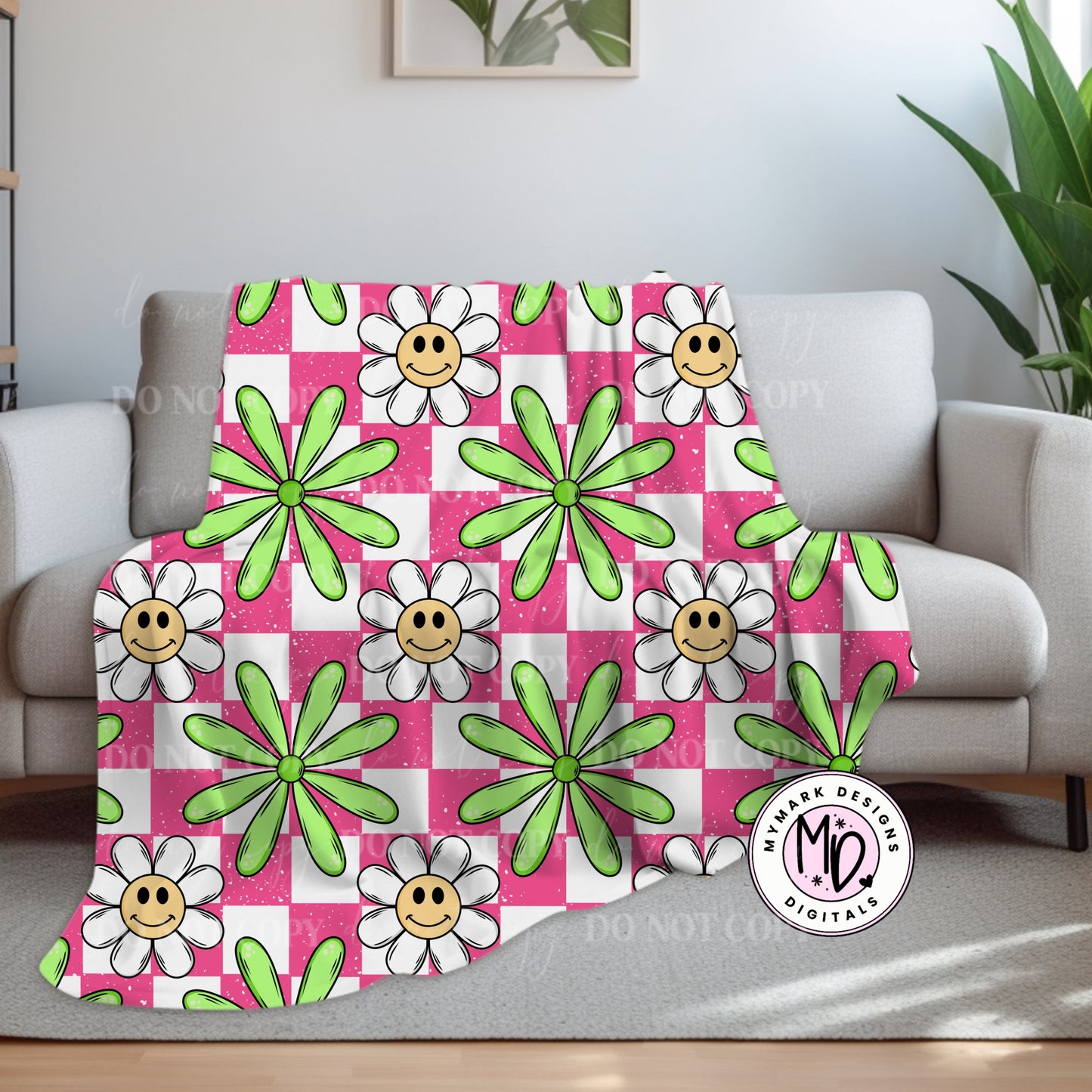 Neon Flower Retro : Seamless Design