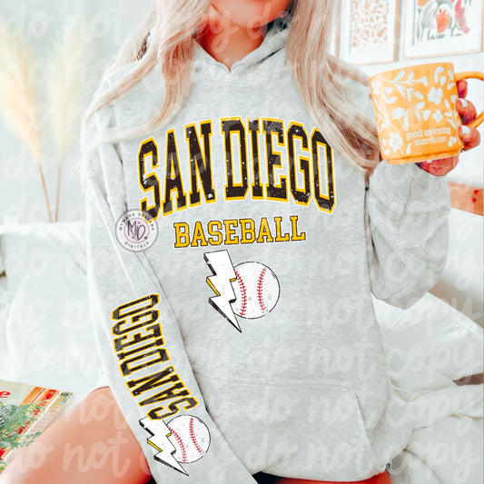 San Diego Baseball : Sleeve Combo : PNG