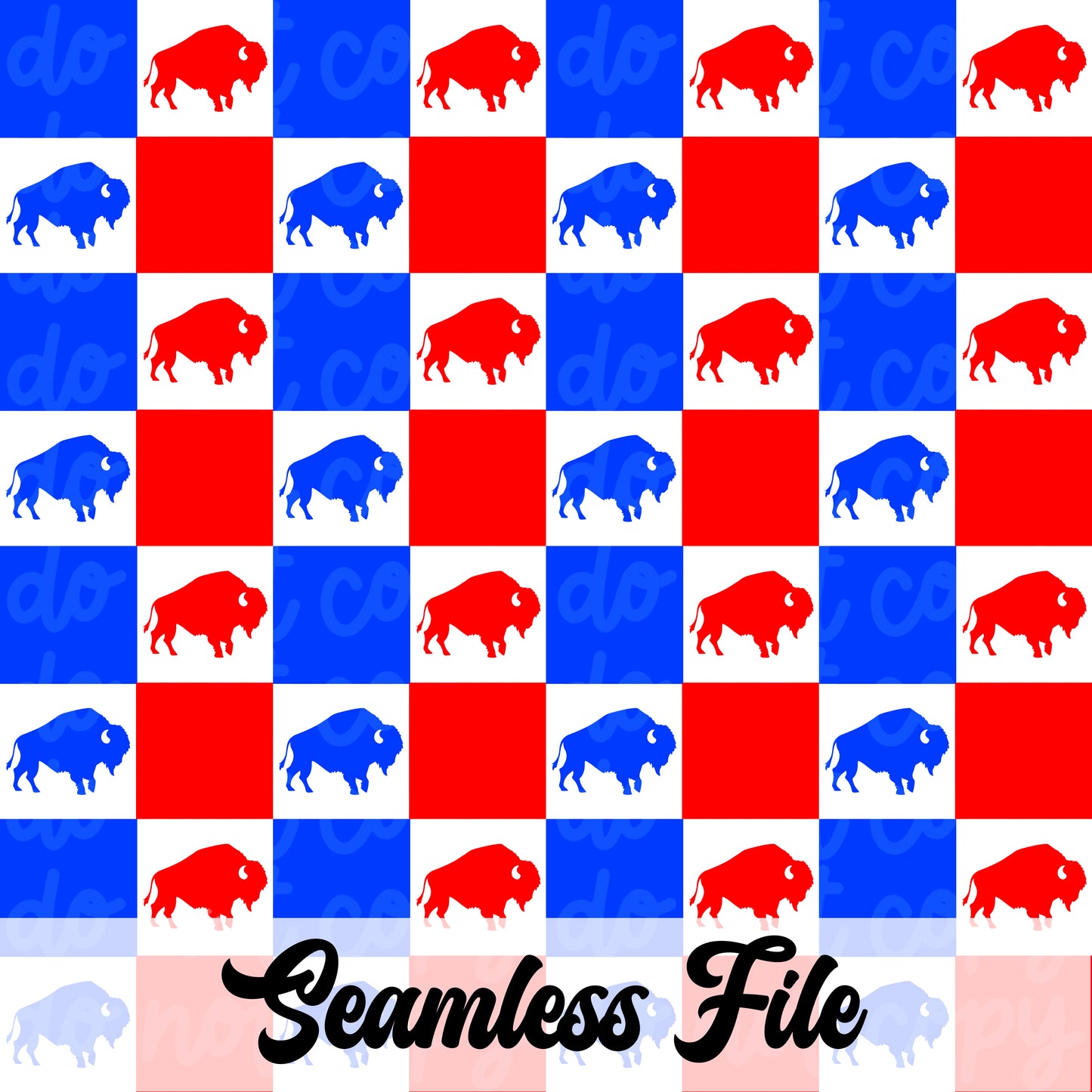 Checker Buffalo : seamless : PNG