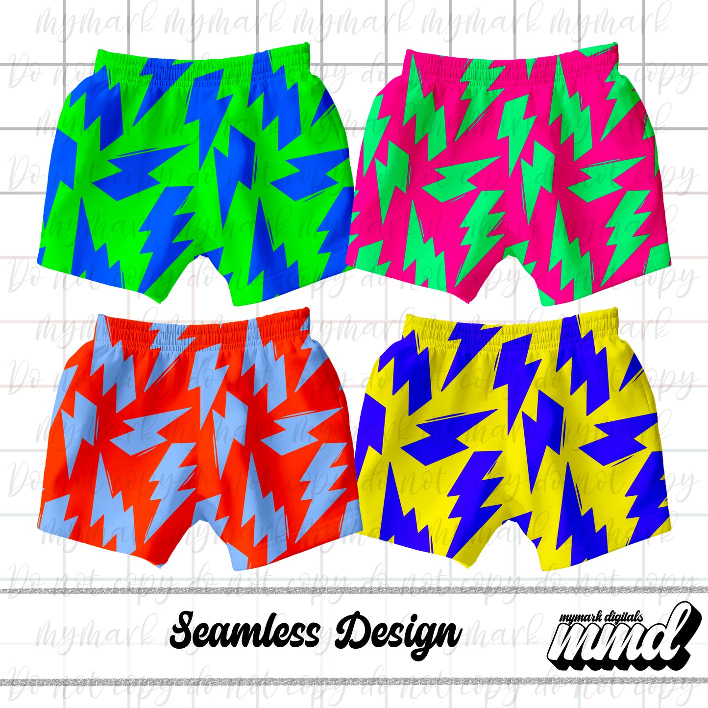 Swim Safe Bolt Bundle | 4 Color Ways | Seamless Design | March 2025