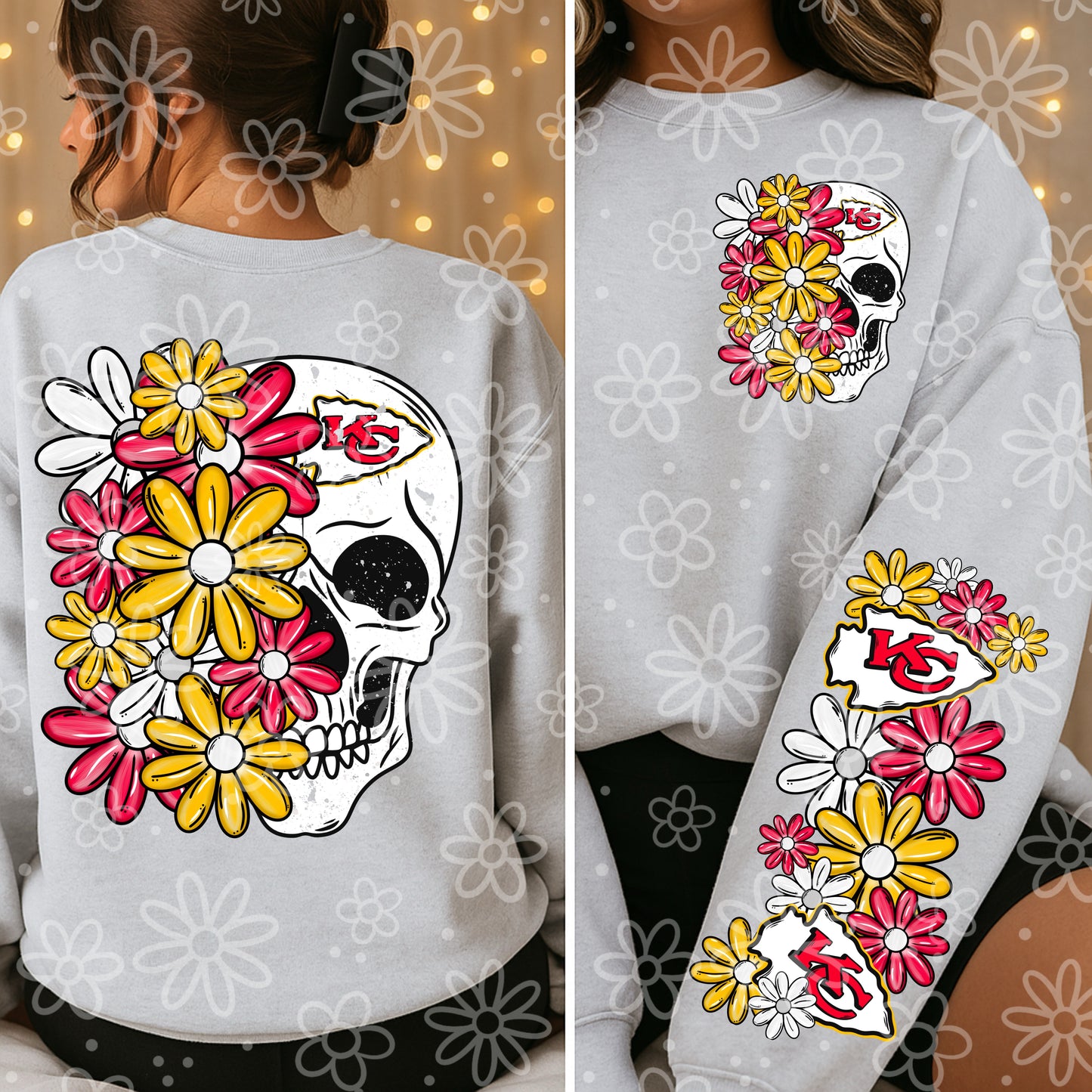 PRO FOOTBALL SERIES - Skull Half Floral