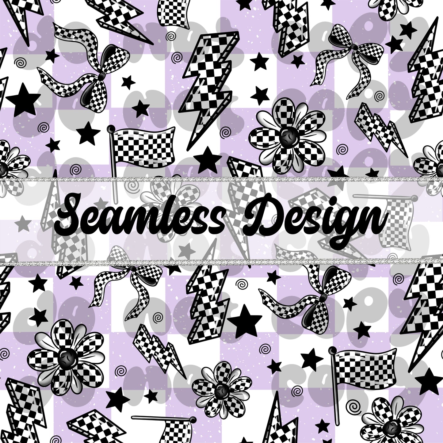 Pit Crew Purple : Seamless Design
