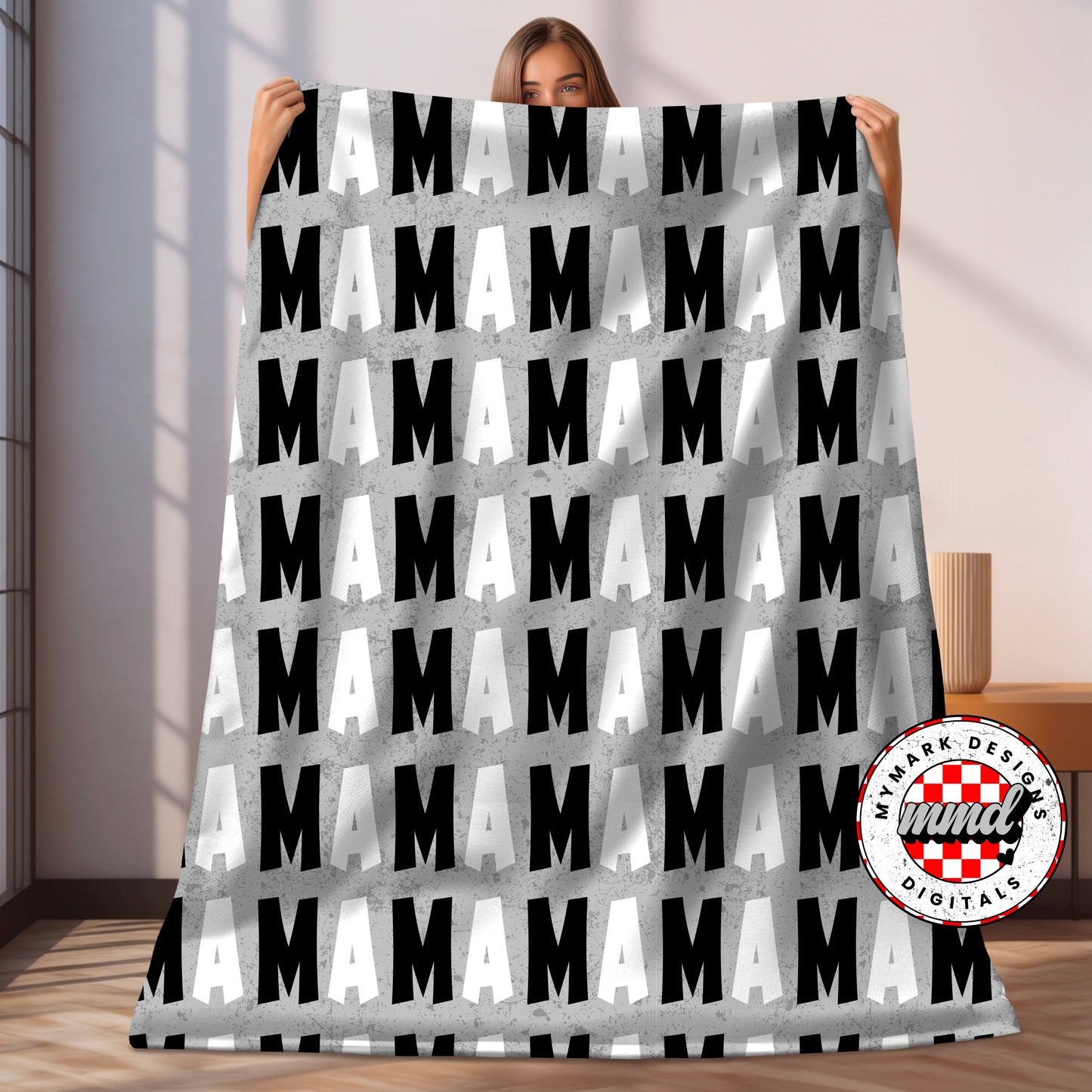 MAMA : Mono : Seamless Pattern : PNG