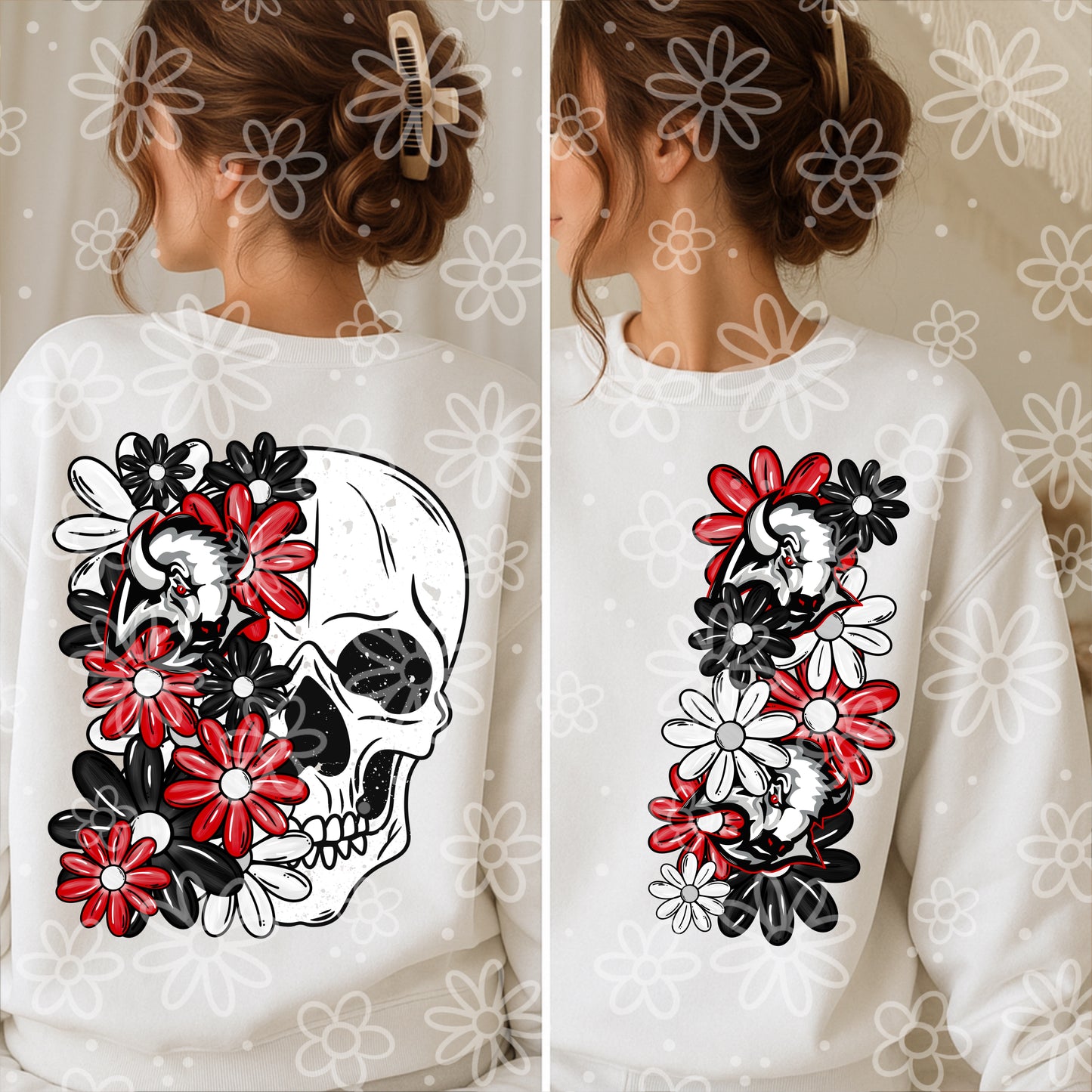 PRO FOOTBALL SERIES - Skull Half Floral