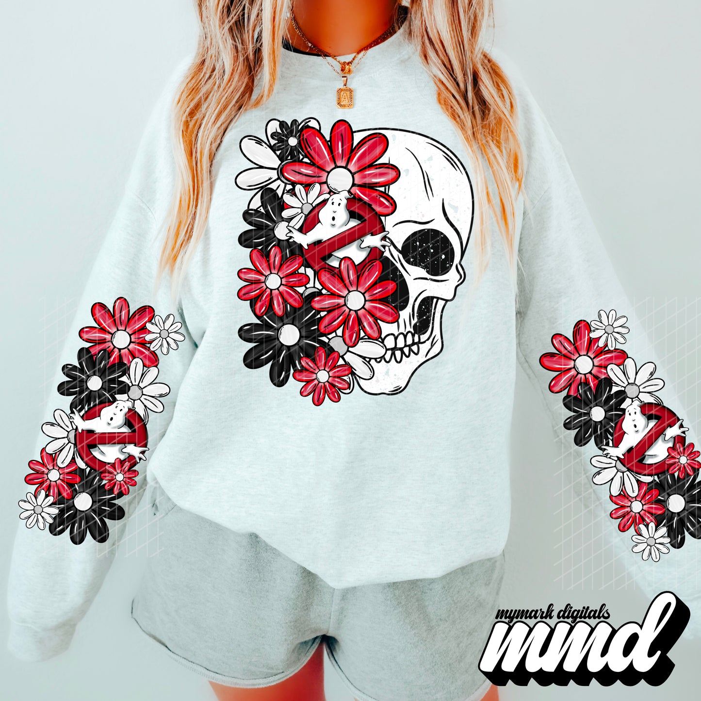 Busters Floral Skull : Set : PNG