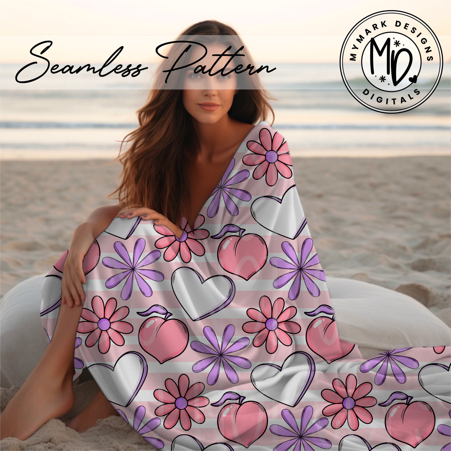 Summer Peach : Seamless Design