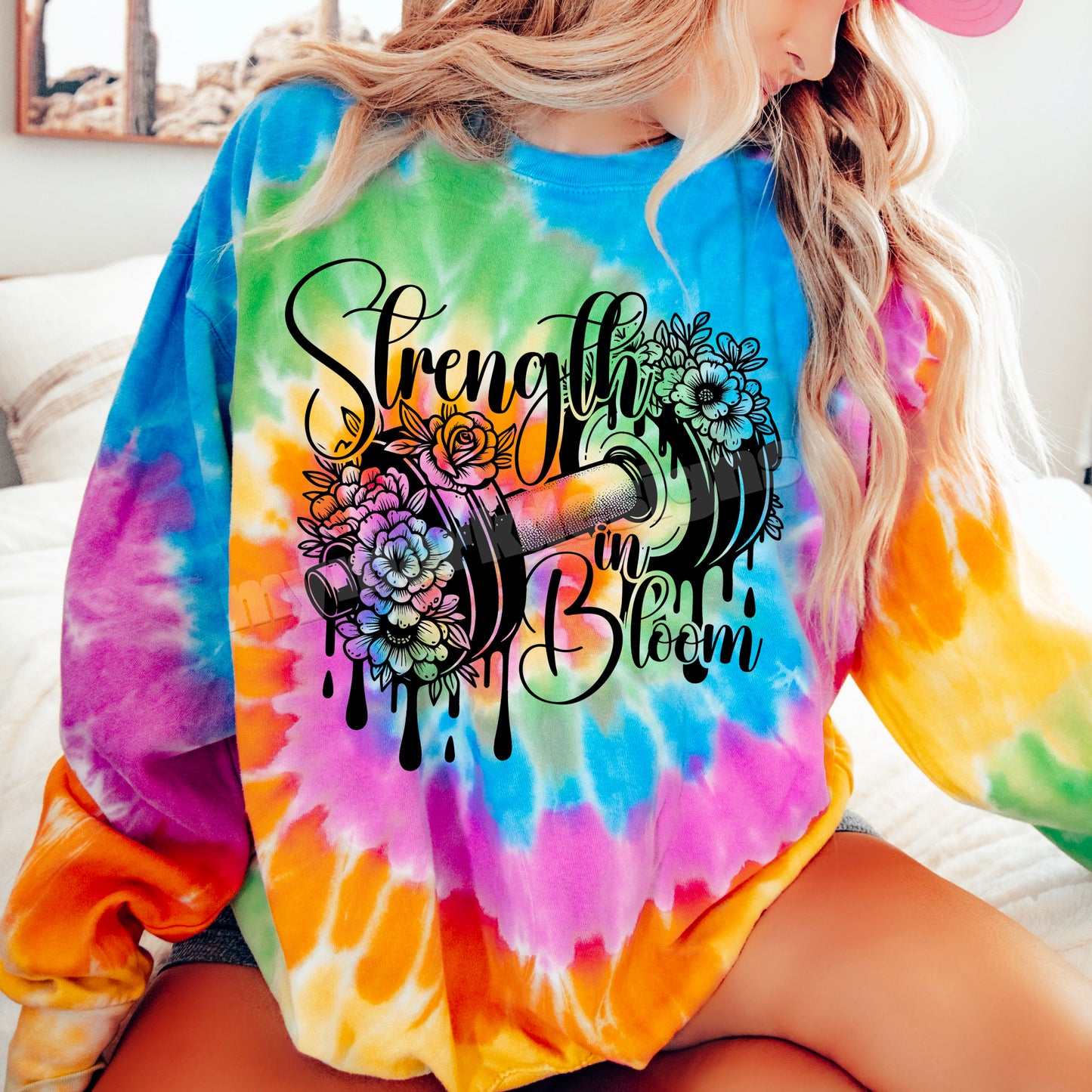 Strength In Bloom | Single Color | Gym | PNG | February 2025 (Copy)