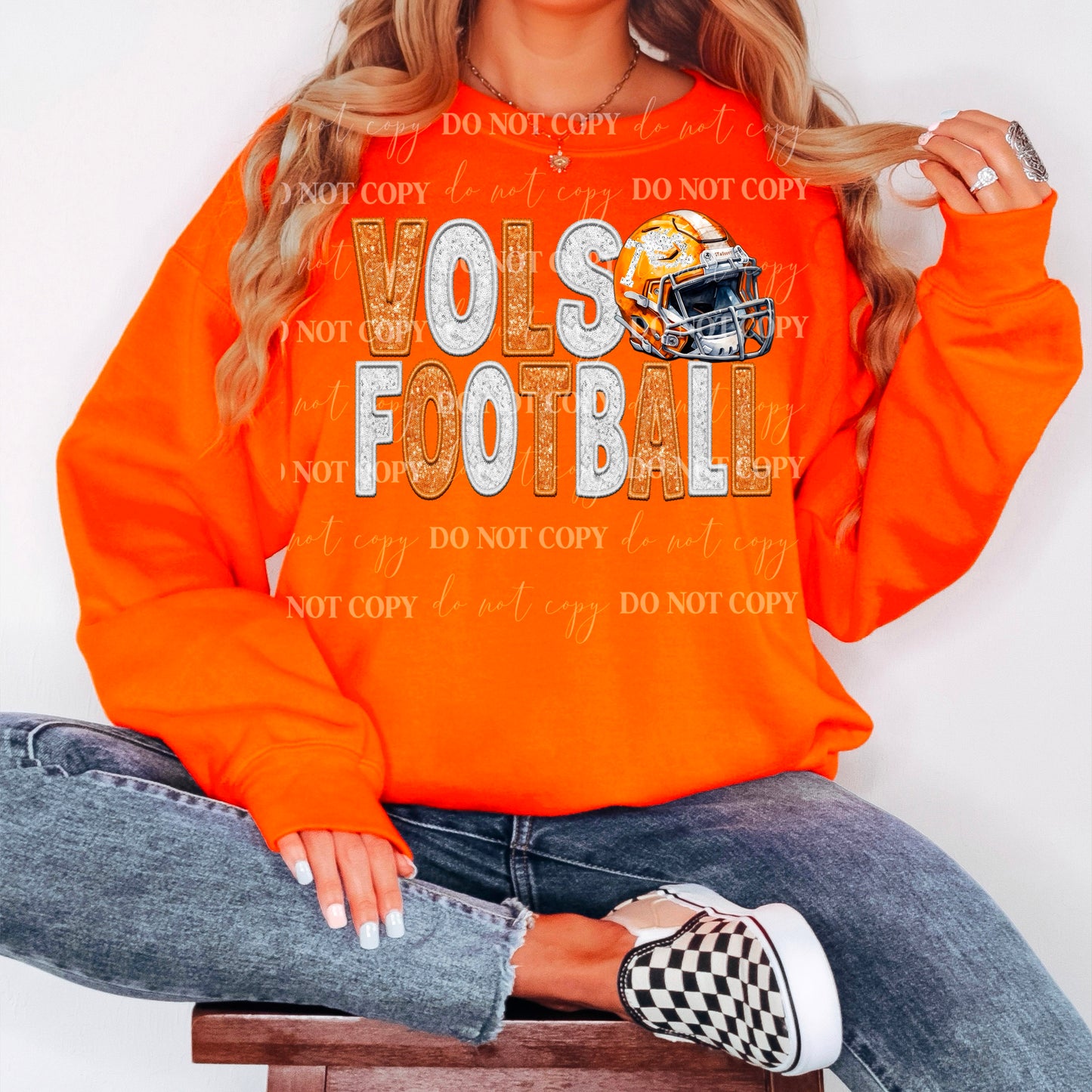 Tenessee : Sequin mascot faux embroidery : PNG college