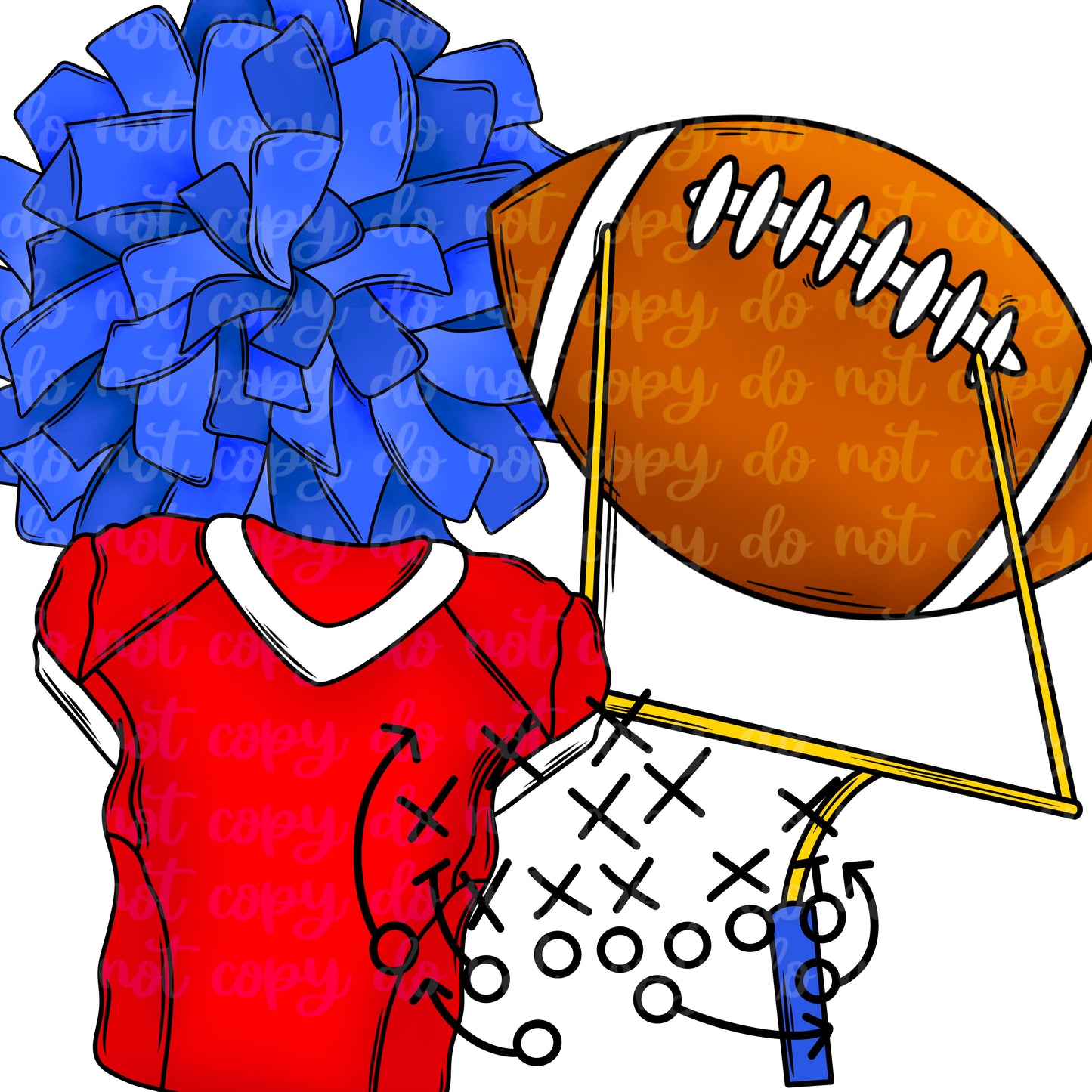 FOOTBALL THINGS CLIPART - Hand drawn | February Clipart 25