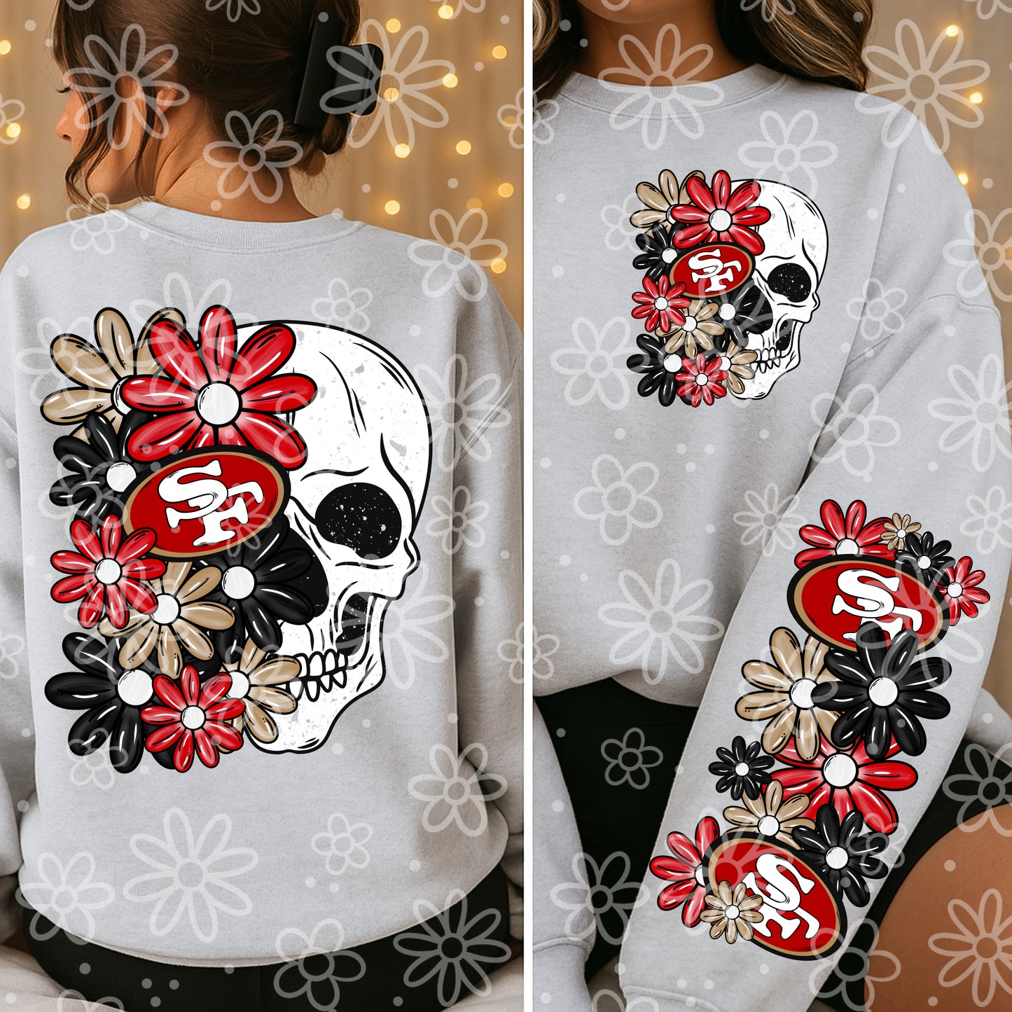 PRO FOOTBALL SERIES - Skull Half Floral
