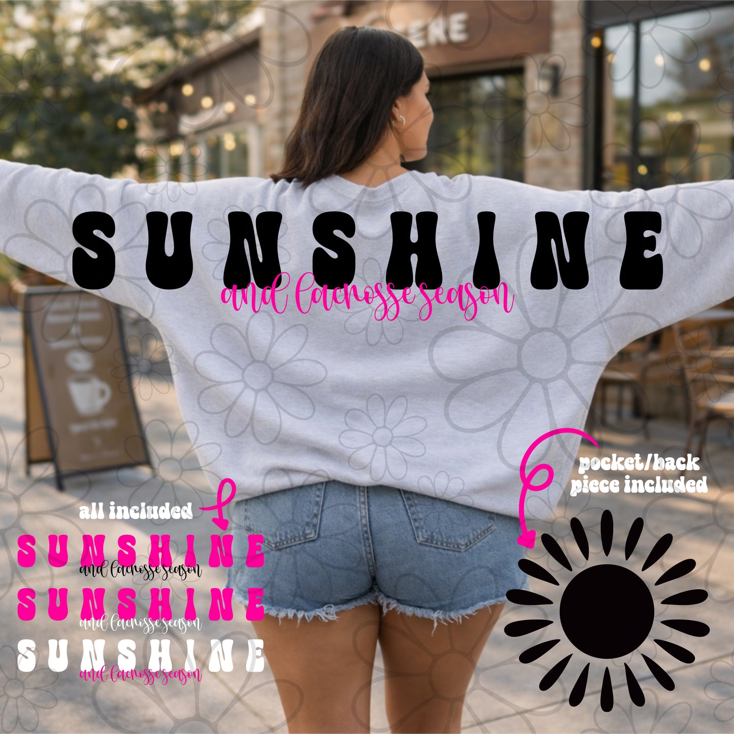 Sunshine & Lacrosse Season Wingspan Big Back | PNG | FDD